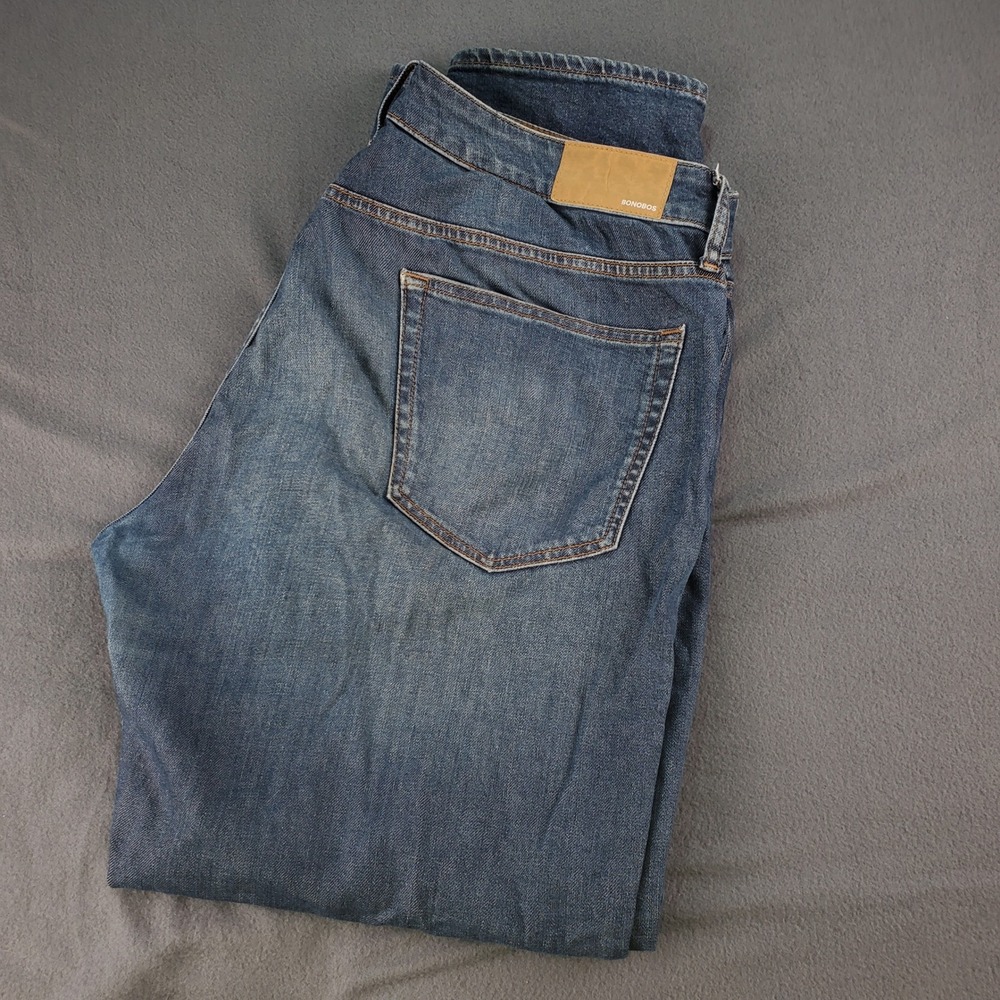 Bonobos Mens Denim Jeans Classic Fit Blue  35×32 measure 37x31